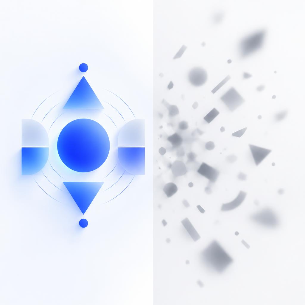 Abstract comparison of high-signal evidence versus low-signal noise